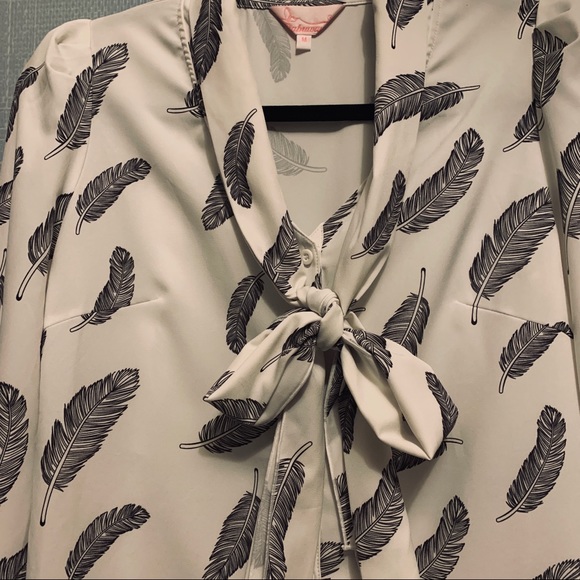 StyleWe Dabuwawa bow tie white long sleeve blouse - Picture 6 of 7